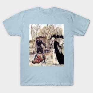 Sir Lancelot and Sir Balin - Arthur Rackham T-Shirt